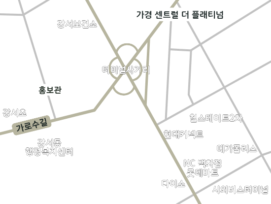 가경동 센트럴플래티넘 모델하우스 약도
